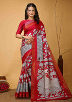 Pink Handloom Cotton Saree