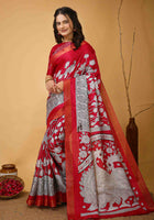 Pink Handloom Cotton Saree