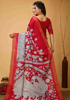 Pink Handloom Cotton Saree