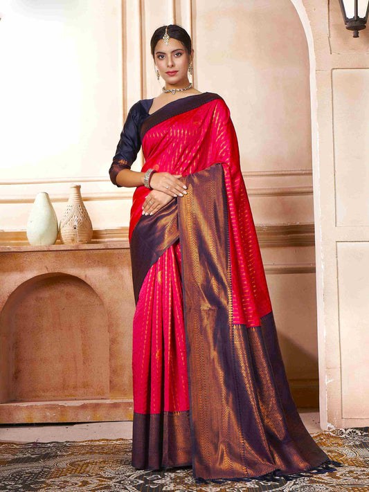 Pink Kanjivaram Silk Saree
