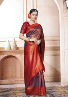 Plum Kanjivaram Silk Saree