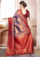 Plum Kanjivaram Silk Saree