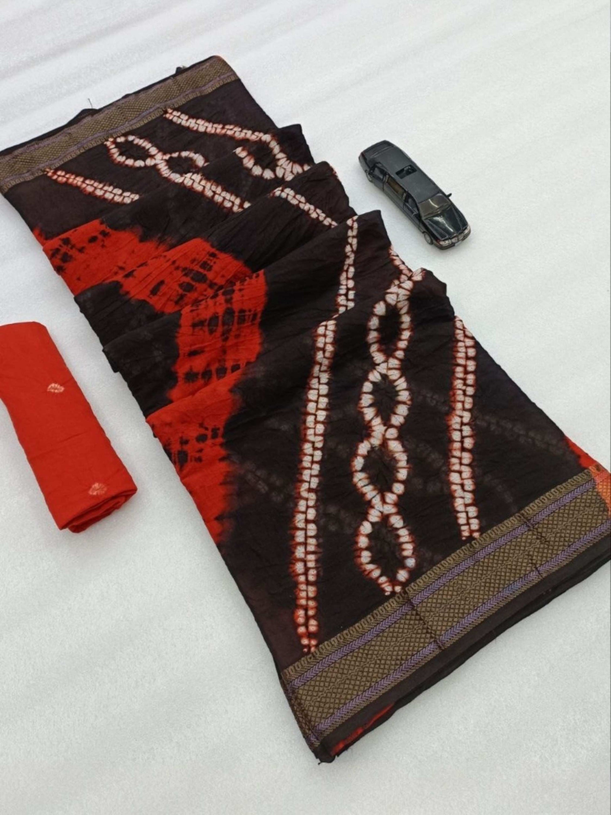 Pure Mulmul Cotton Saree Black