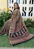 Pure Mulmul Cotton Saree Blue