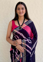 Pure Mulmul Cotton Saree Blue