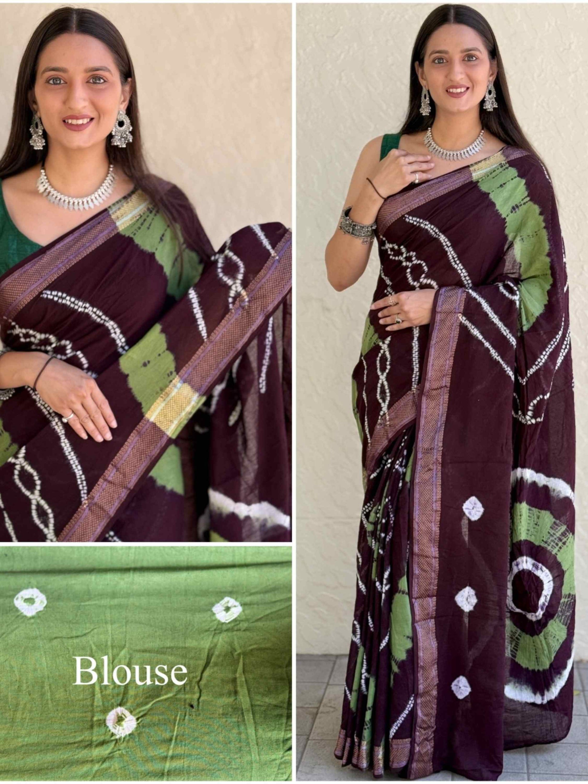 Pure Mulmul Cotton Saree Coffee