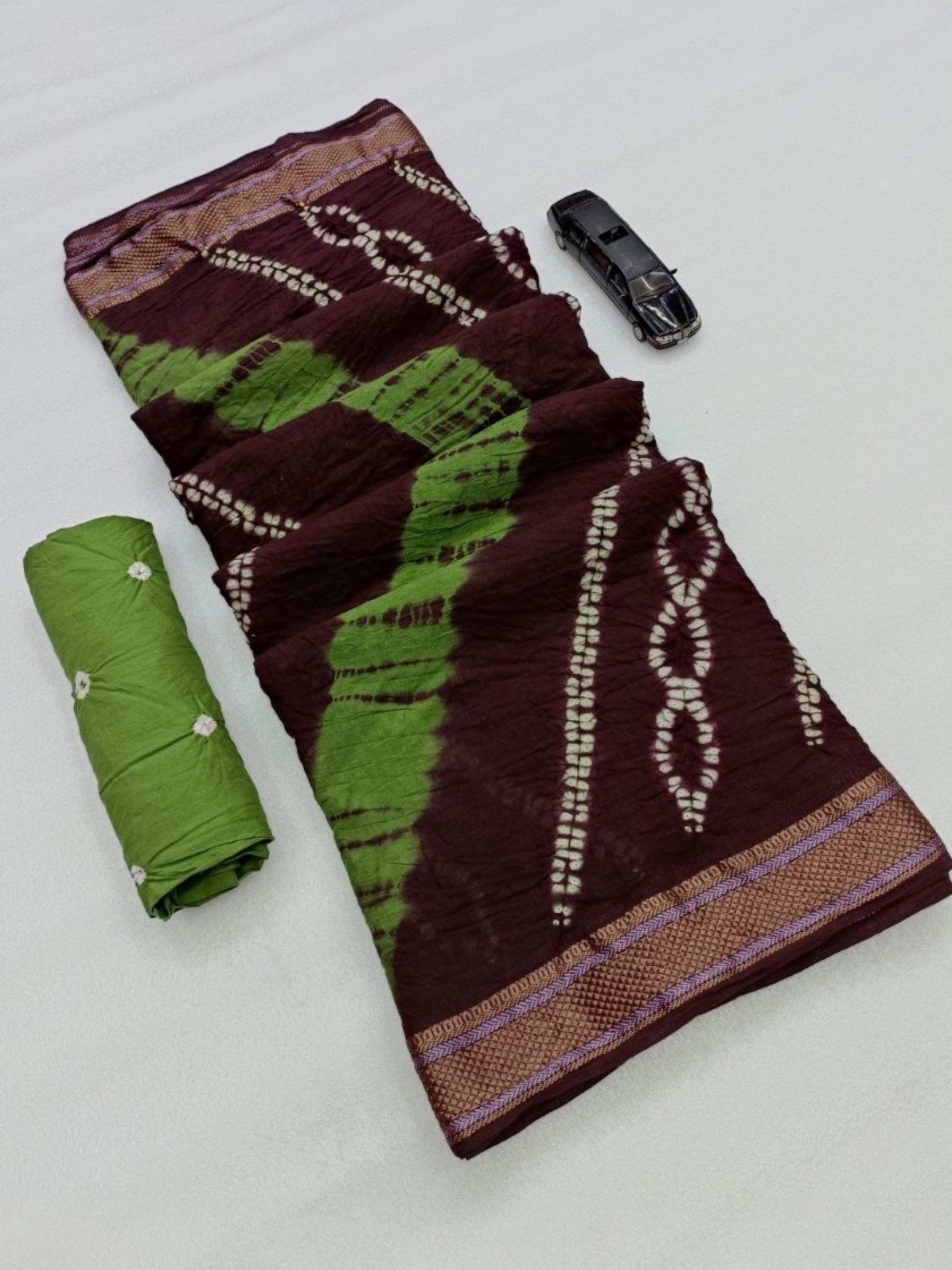 Pure Mulmul Cotton Saree Coffee
