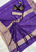 Purple Chanderi Saree