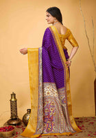 Purple Dola Silk Cotton Saree