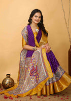 Purple Dola Silk Cotton Saree