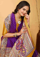 Purple Dola Silk Cotton Saree