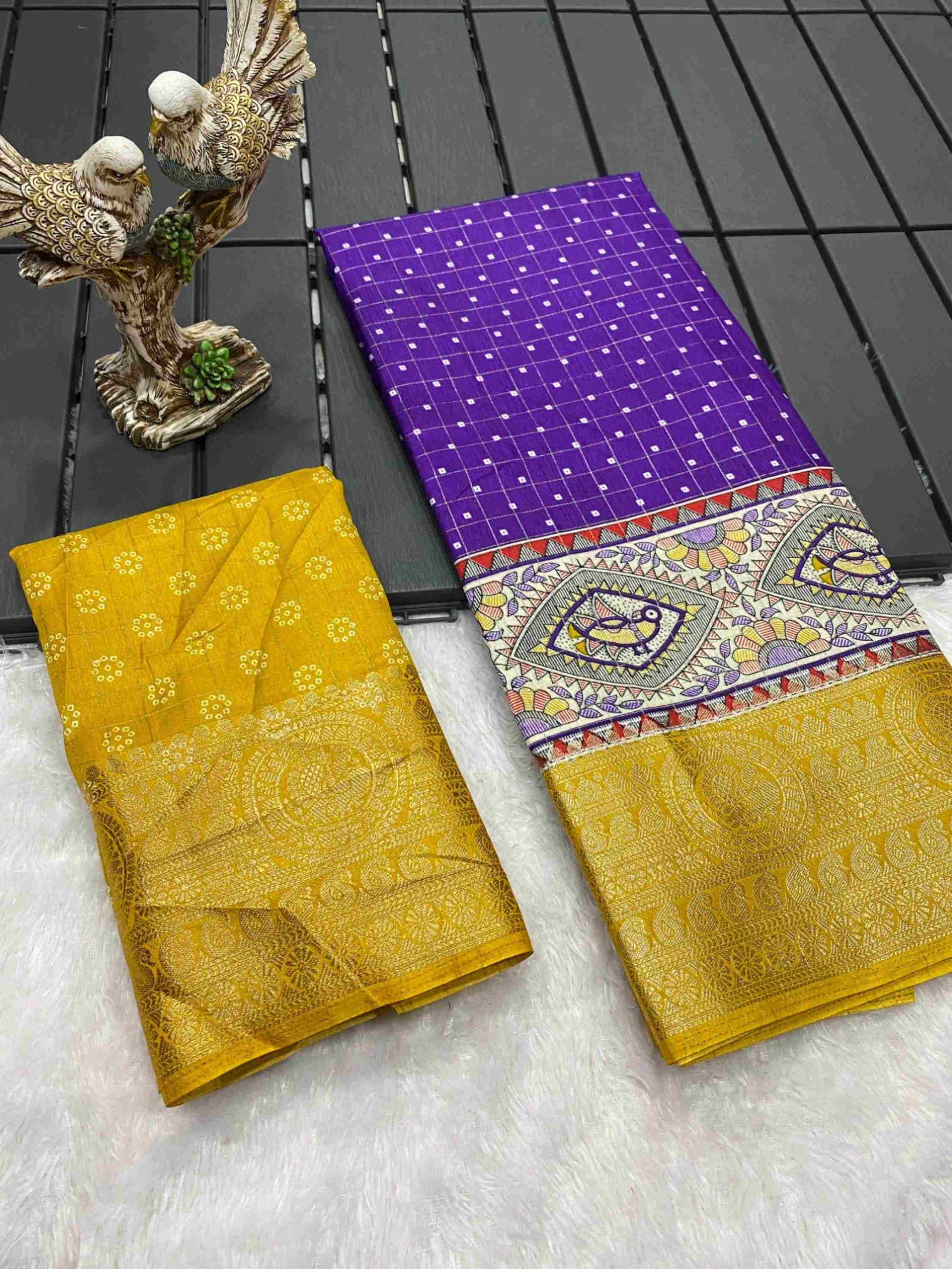 Purple Dola Silk Cotton Saree