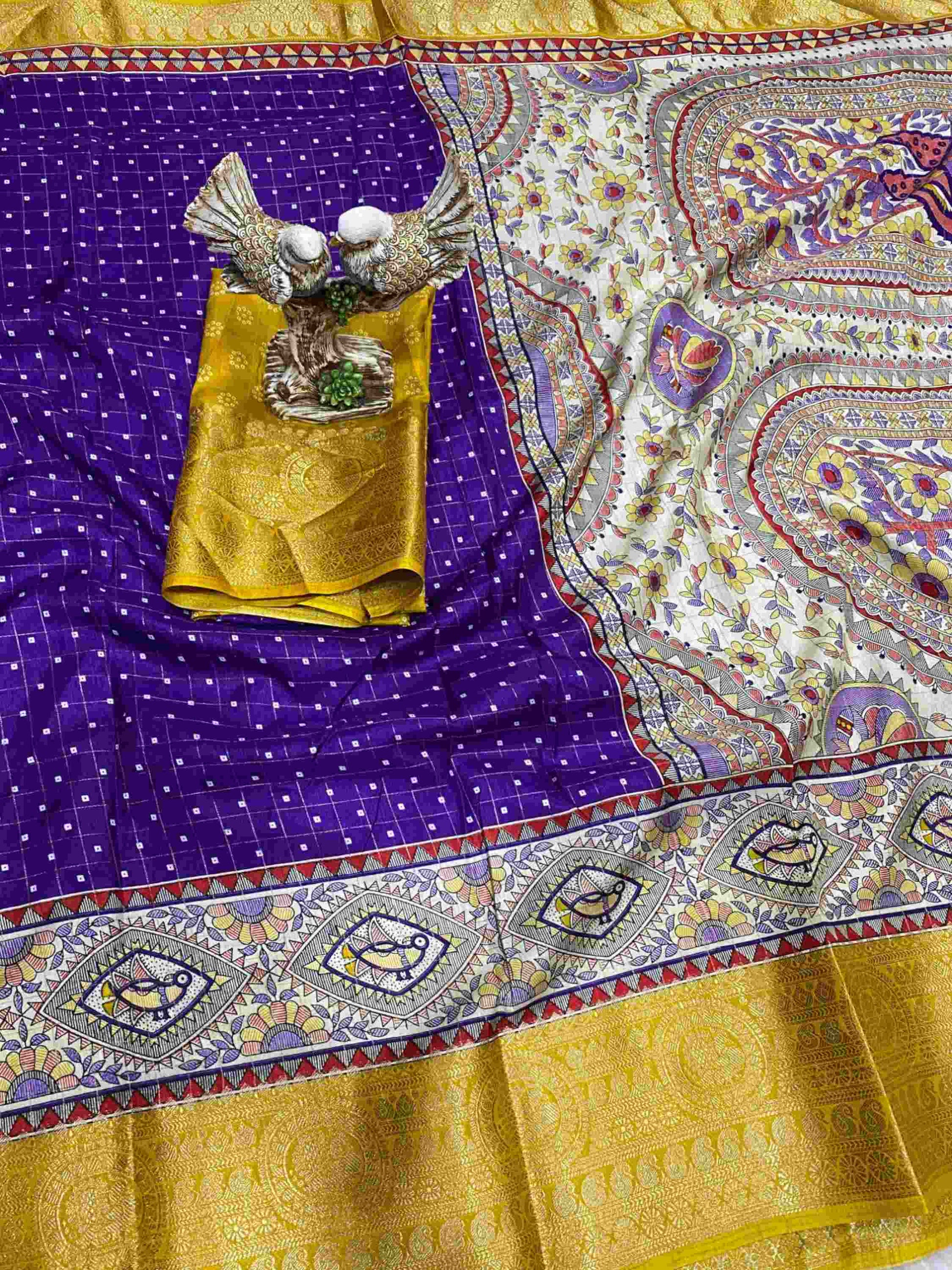 Purple Dola Silk Cotton Saree