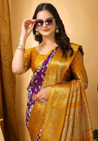 Purple Dola Silk Cotton Saree