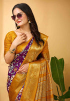 Purple Dola Silk Cotton Saree