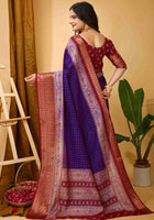 Purple Dola Silk Cotton Saree