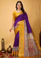 Purple Dola Silk Cotton Saree