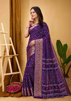 Purple Dola Silk Saree