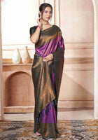Purple Kanchipuram Silk Saree