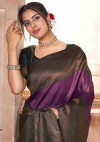 Purple Kanchipuram Silk Saree