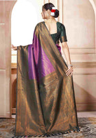 Purple Kanchipuram Silk Saree