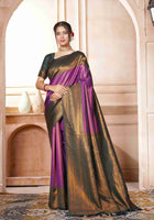 Purple Kanchipuram Silk Saree
