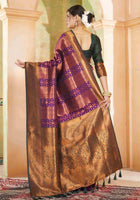 Purple Kanjivaram Silk Saree