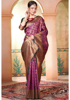 Purple Kanjivaram Silk Saree