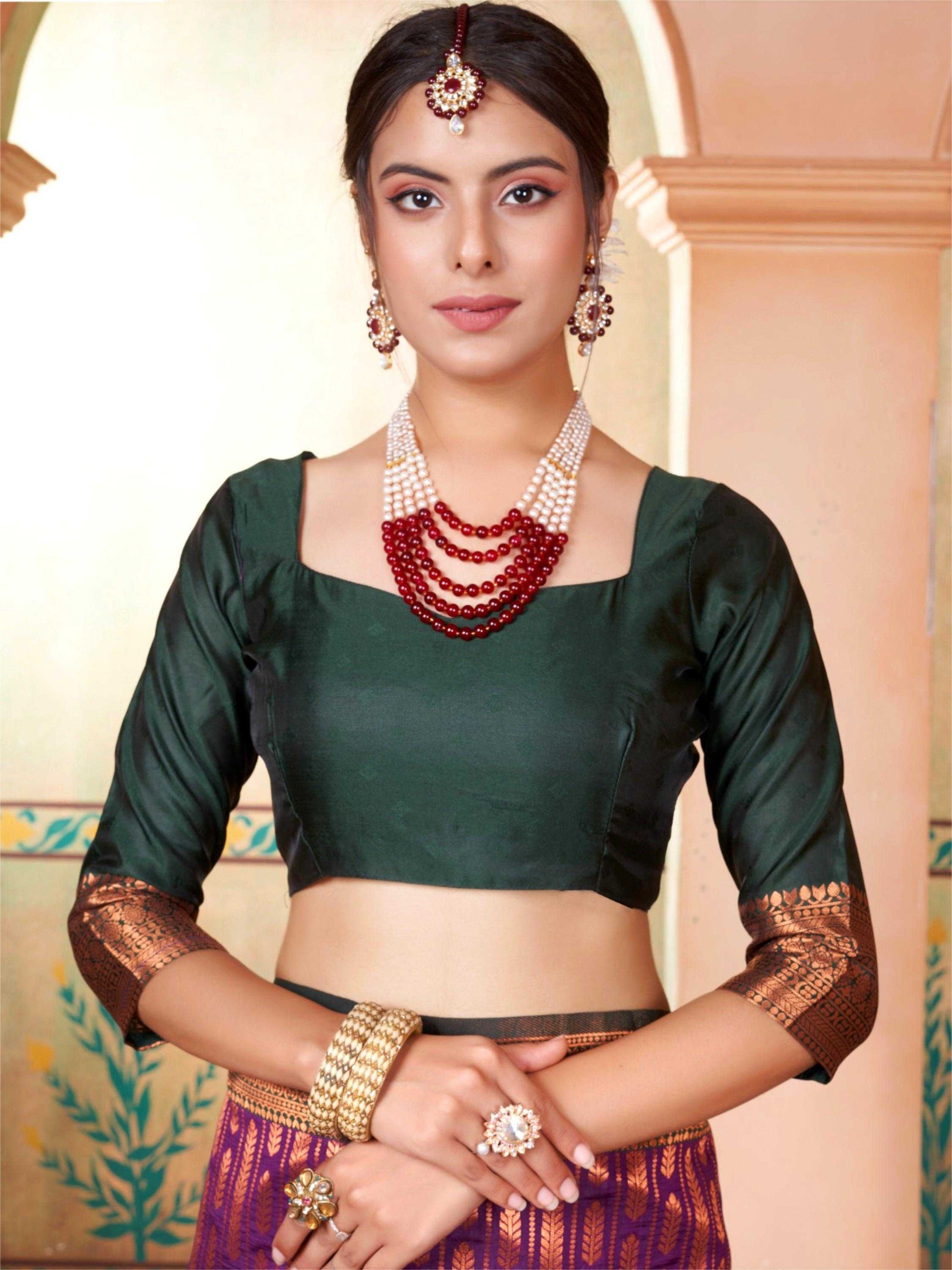 Purple Kanjivaram Silk Saree