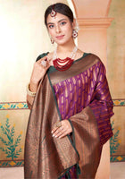 Purple Kanjivaram Silk Saree