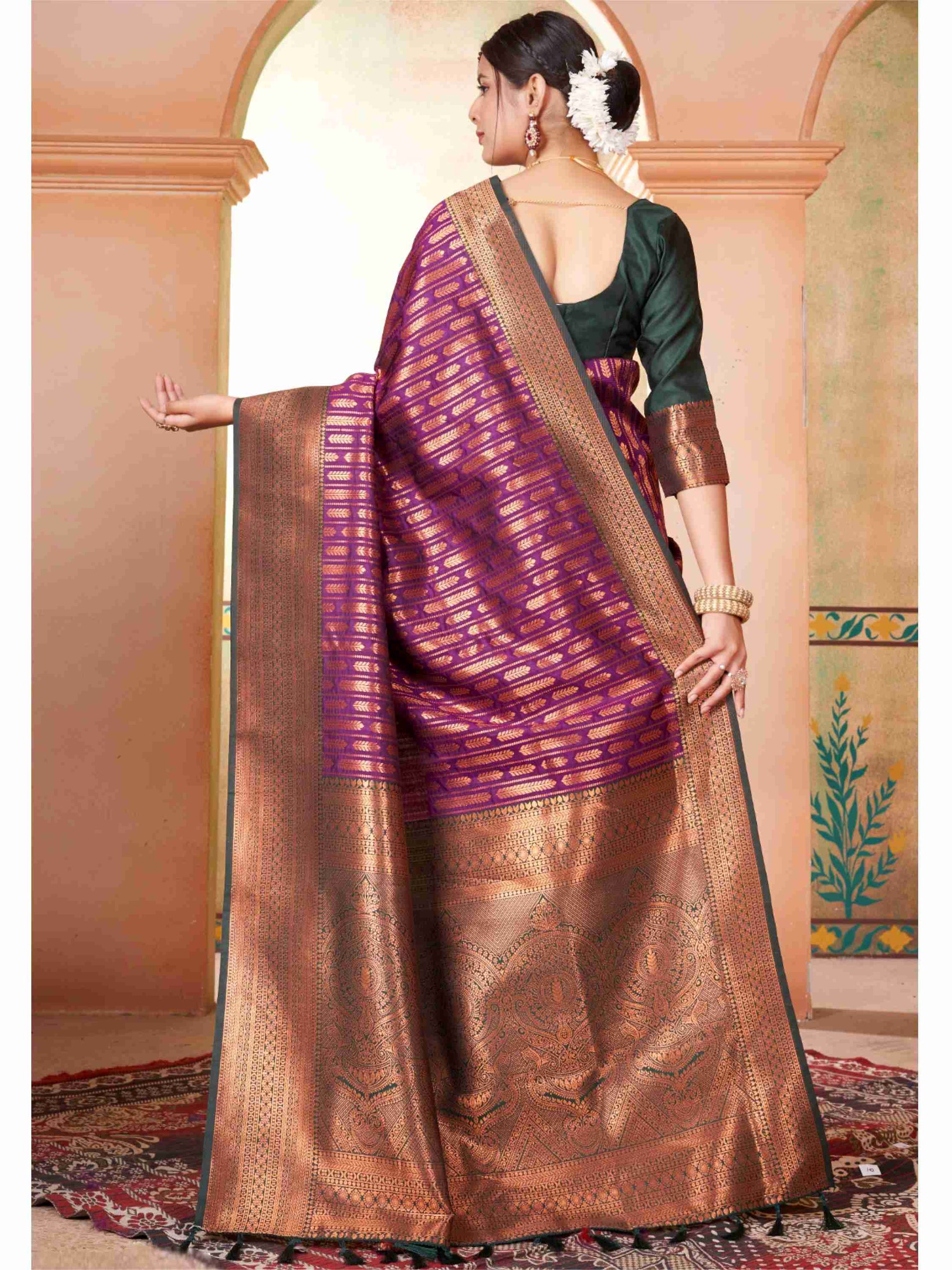 Purple Kanjivaram Silk Saree