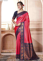 Raspberry Kanjivaram Silk Saree