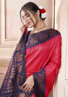 Raspberry Kanjivaram Silk Saree