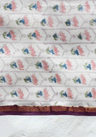 Red Chanderi Saree