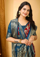 Red Dola Silk Cotton Saree