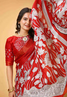 Red Handloom Cotton Saree