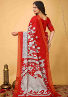 Red Handloom Cotton Saree