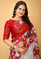 Red Handloom Cotton Saree