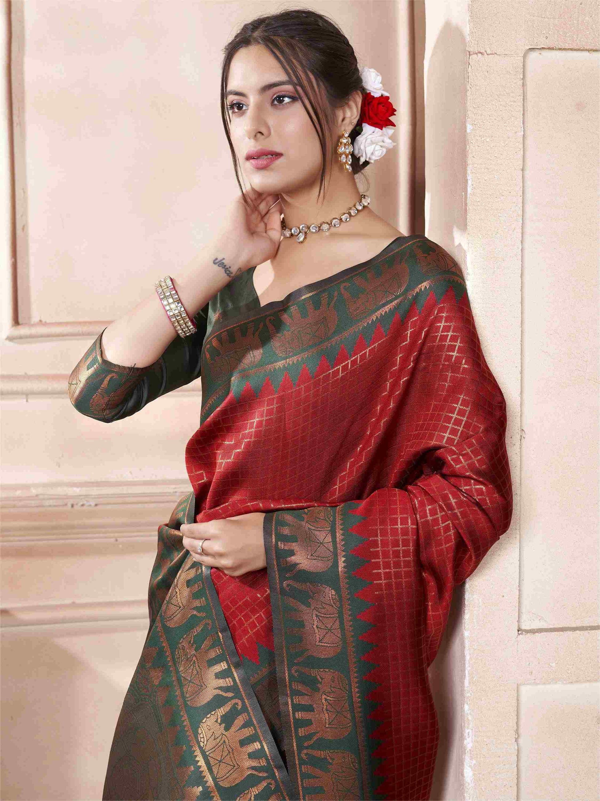 Red Kanjivaram Silk Saree