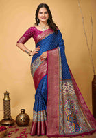 Royal Blue Dola Silk Cotton Saree