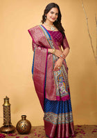 Royal Blue Dola Silk Cotton Saree
