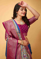 Royal Blue Dola Silk Cotton Saree