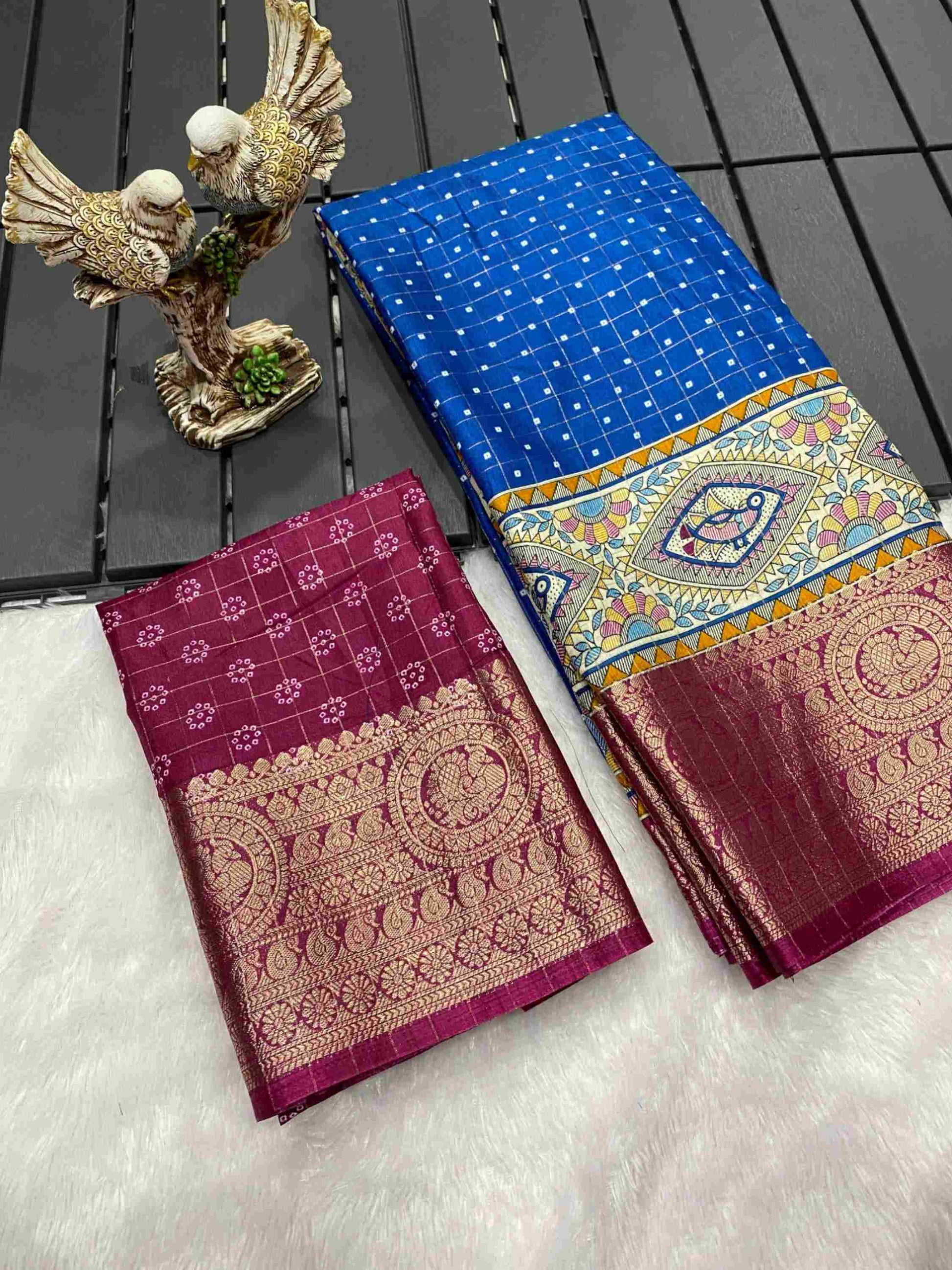 Royal Blue Dola Silk Cotton Saree
