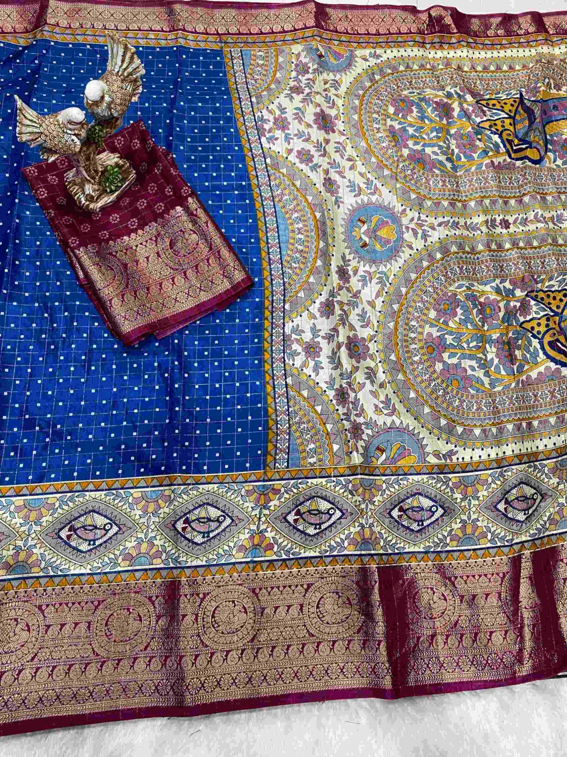 Royal Blue Dola Silk Cotton Saree