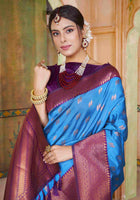 Silk Saree Royal Blue