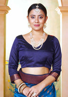 Silk Saree Azure Blue