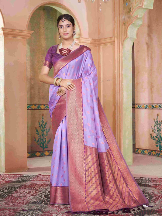 Silk Saree Lavender