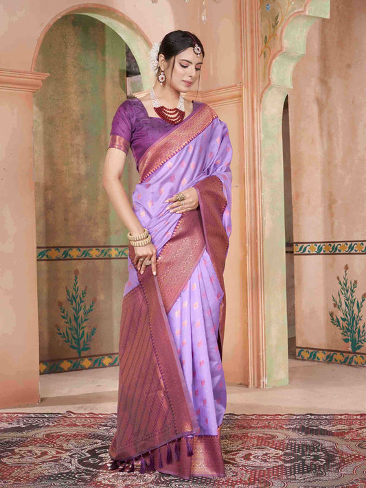 Silk Saree Lavender