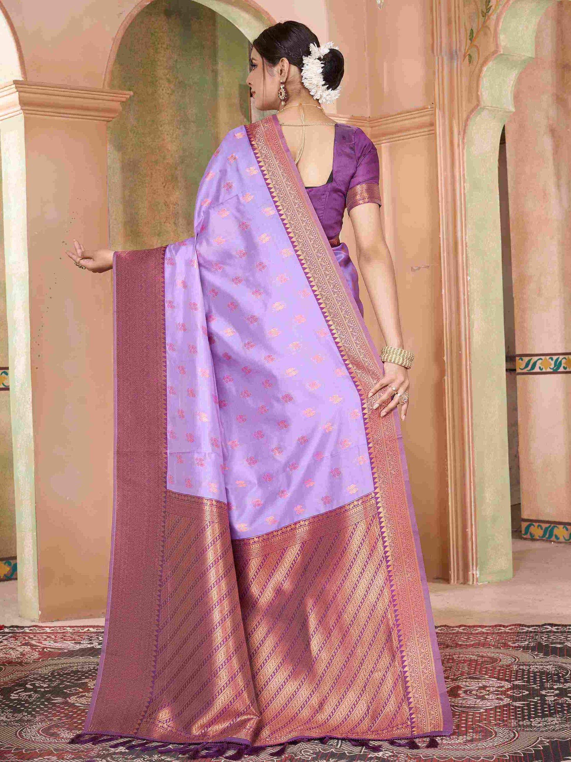 Silk Saree Lavender