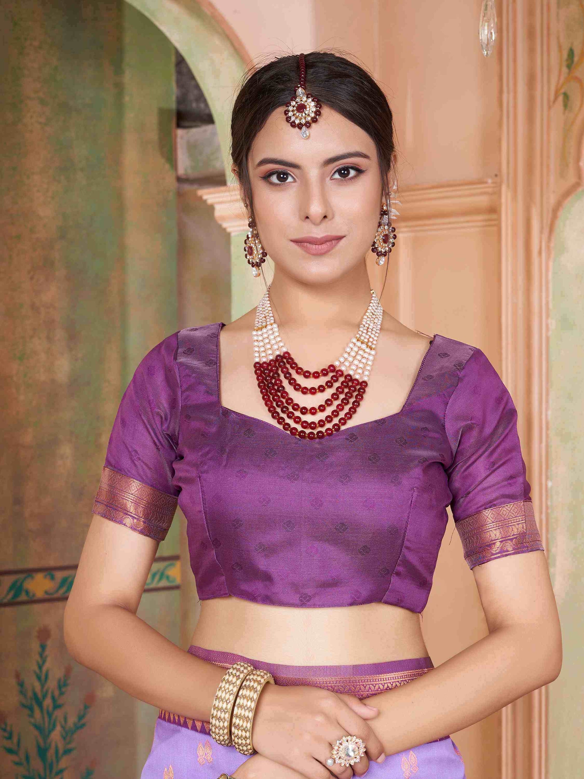 Silk Saree Lavender